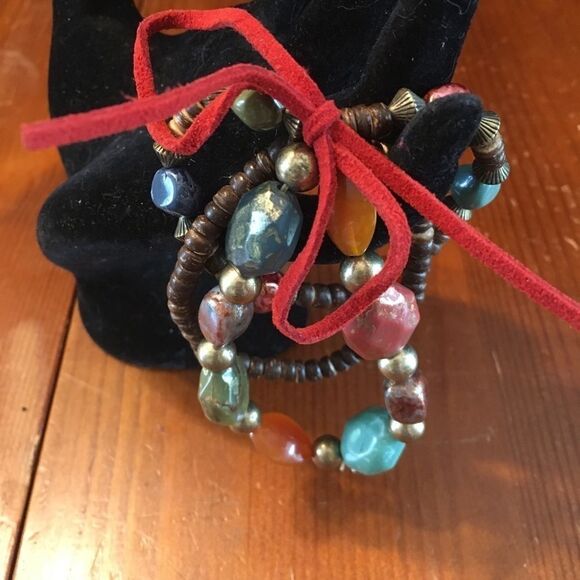 Bundle Sale 3 for $15 | Beaded Stretch Bracelet Set of 3 - Picture 7 of 8